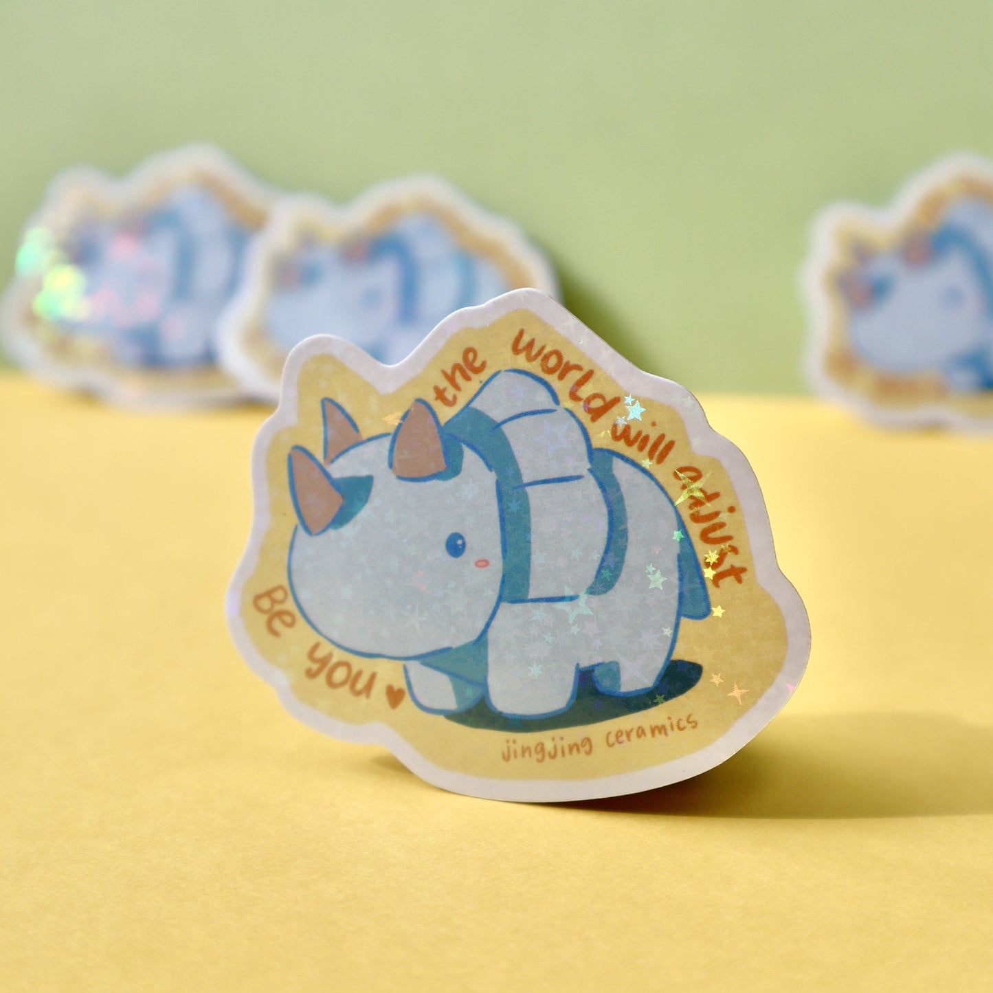 Holographic Sticker | Triceratops | Be You
