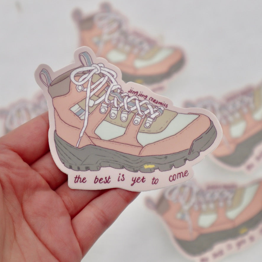 Sticker - Hiking Shoe | the best is yet to come